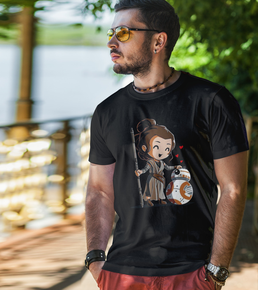 Rey Bb-8 Hearts T-Shirt