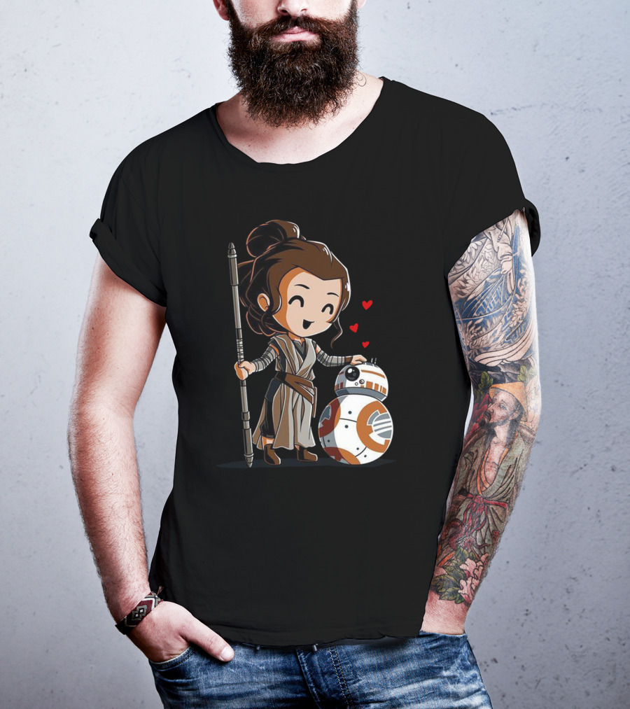 Rey Bb-8 Hearts T-Shirt