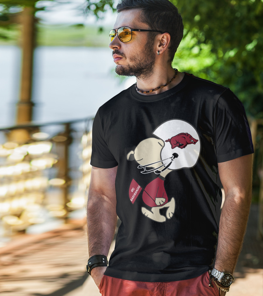 Go Razorbacks Arkansas Razorbacks Helmet Character T-Shirt