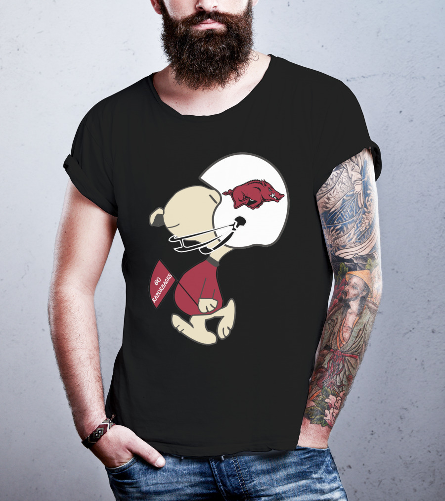 Go Razorbacks Arkansas Razorbacks Helmet Character T-Shirt