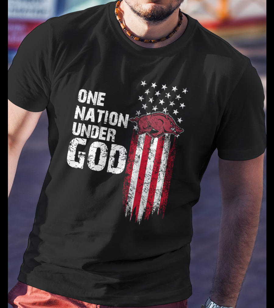 Arkansas Razorbacks One Nation Under God T-Shirt