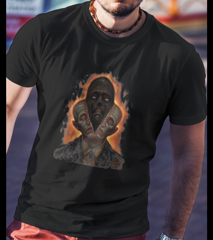 Alter Ego 1297247 Surreal Creature With Flaming Backdrop T-Shirt