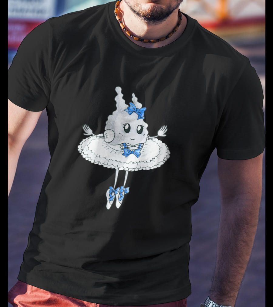 Ballerina White Blue Bow Character 1070800 T-Shirt