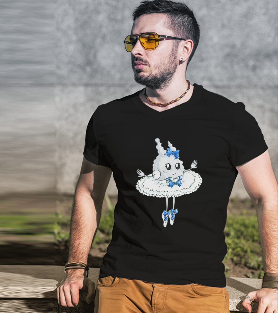 Ballerina White Blue Bow Character 1070800 T-Shirt