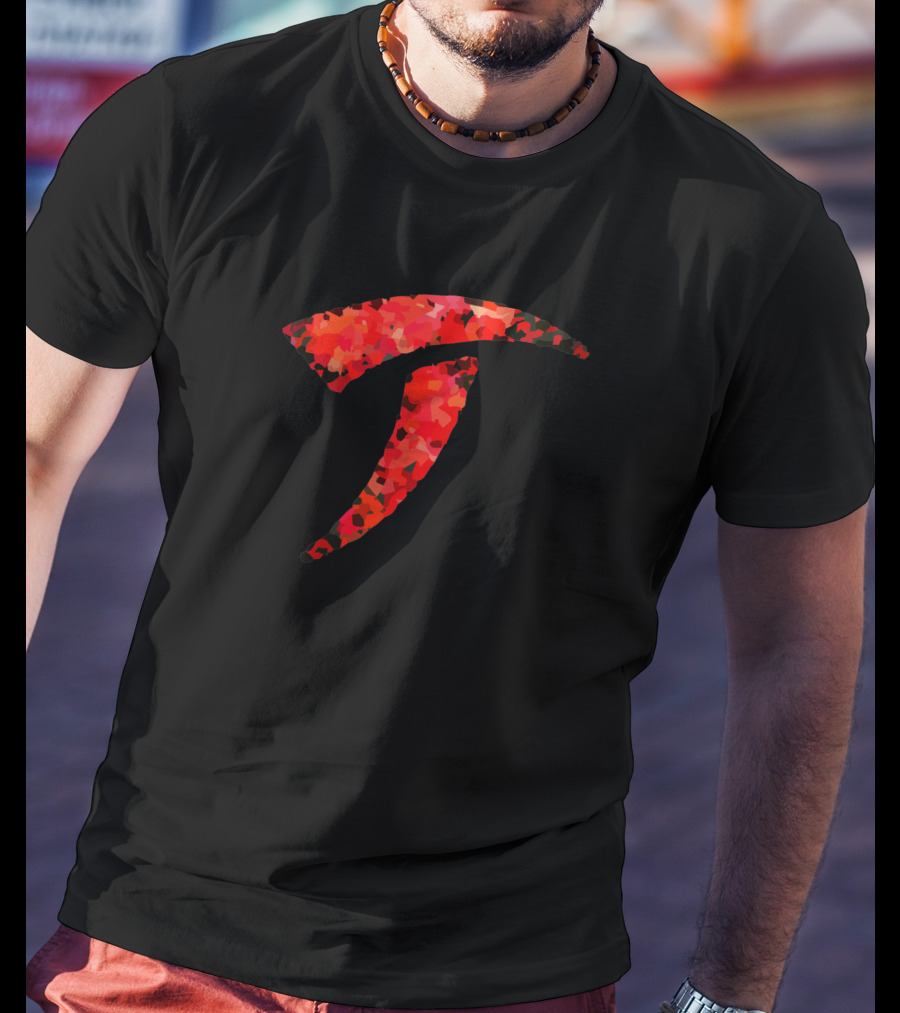 Alien Predator Tesla Logo Red Camo T-Shirt