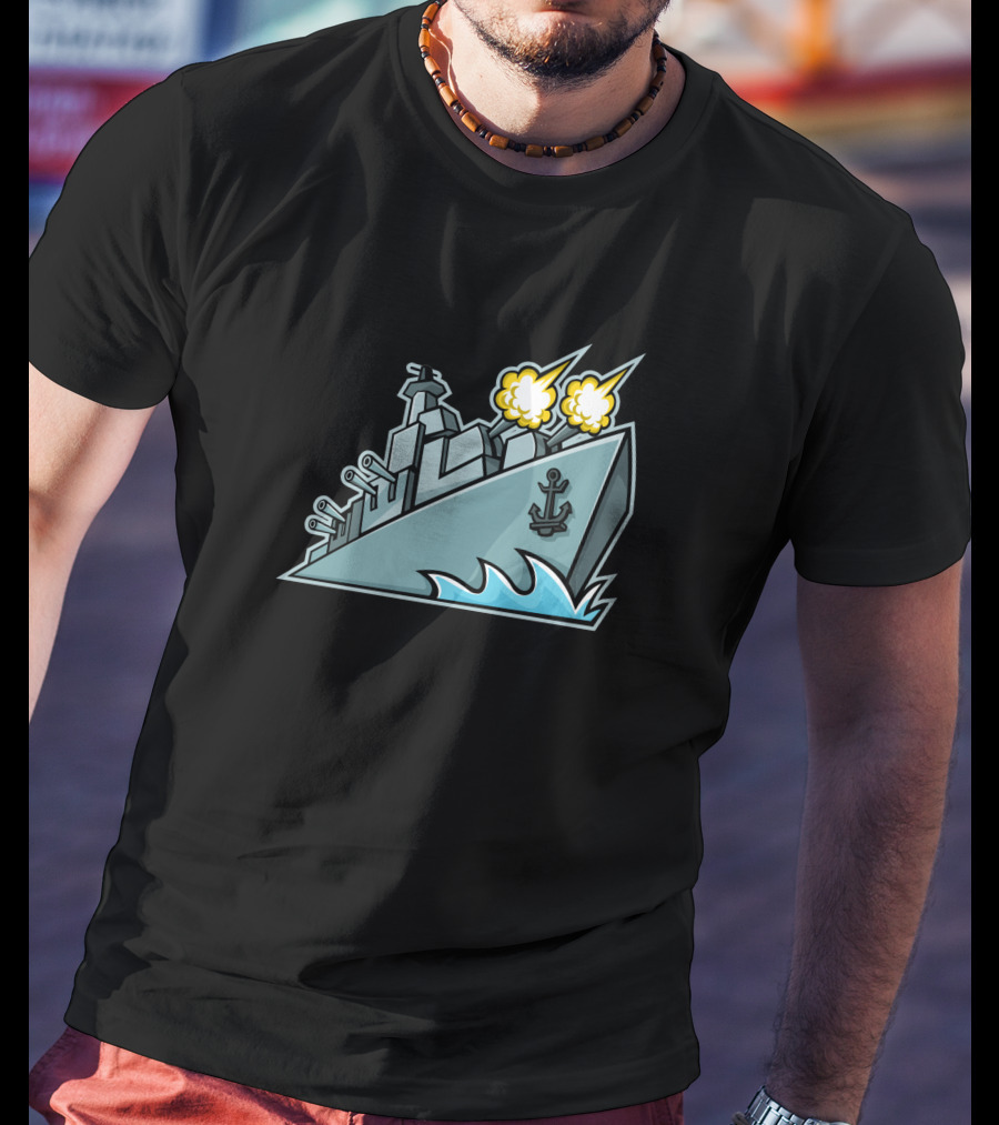 American Destroyer Warship Mascot Explosive Battle Ship 628255 T-Shirt