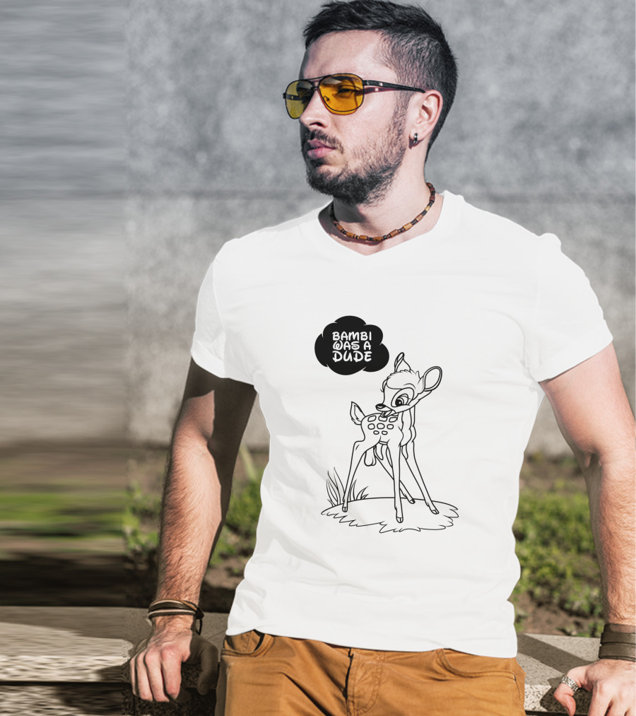 Bambi Was A Dude Deer Cartoon Classic T-Shirt