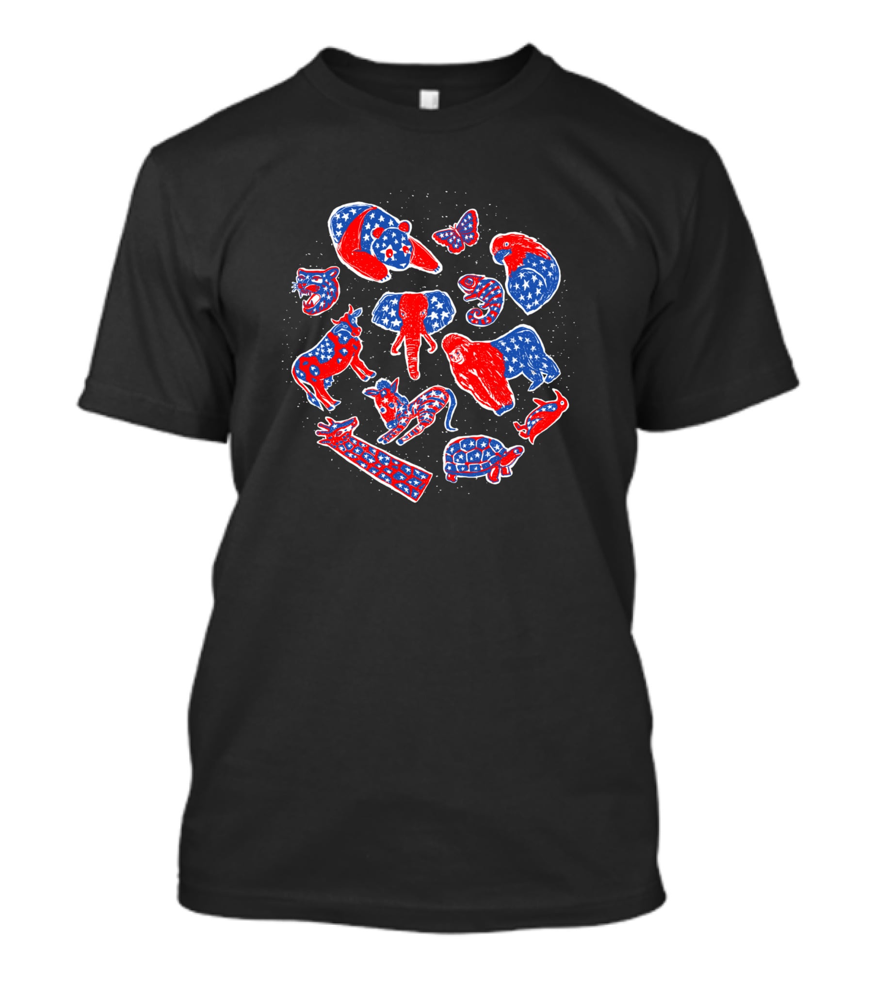 Americanimal Animals With Stars And Stripes 1148604 T-Shirt