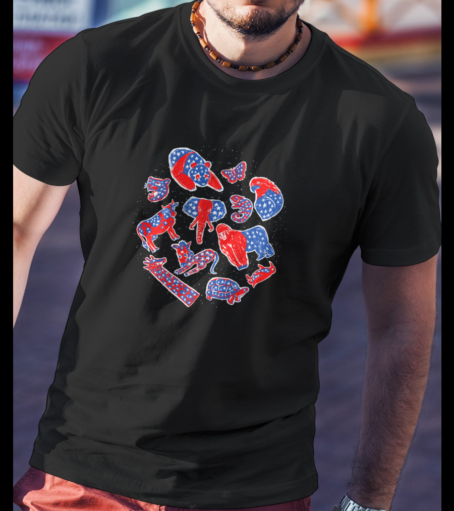 Americanimal Animals With Stars And Stripes 1148604 T-Shirt