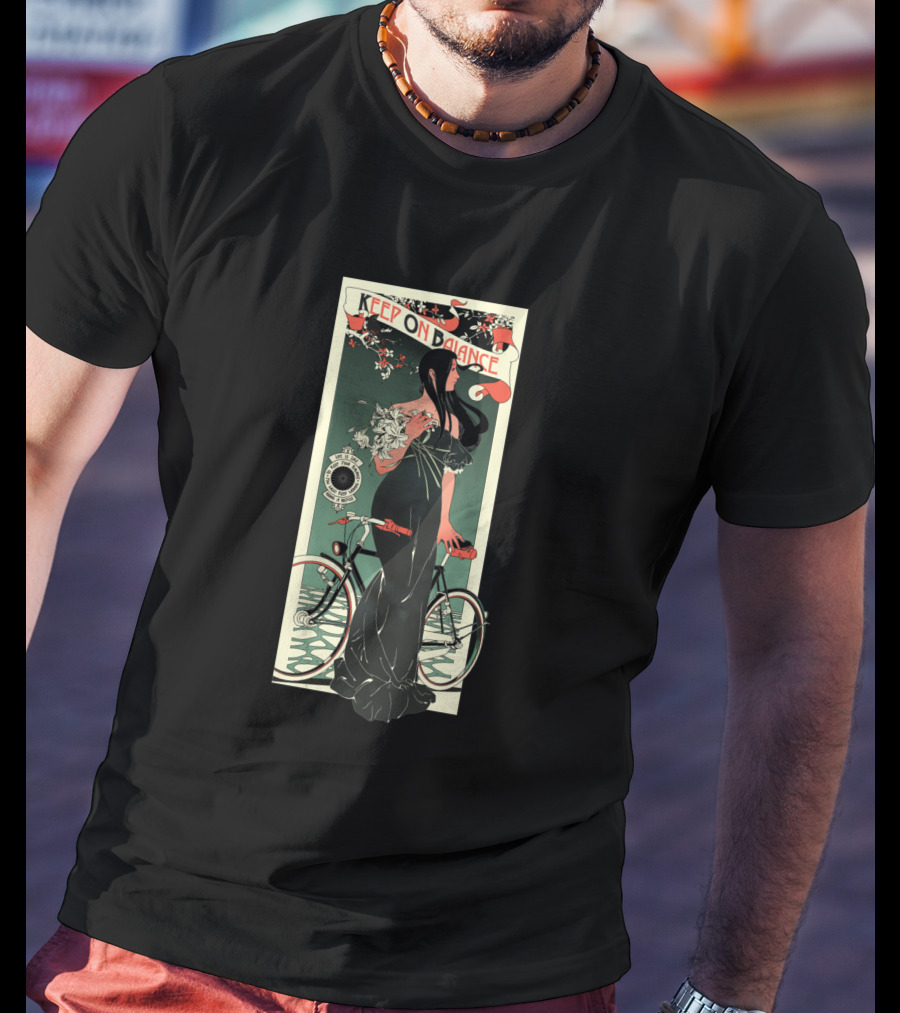 Keep On Balance Bicycle Art Nouveau Woman Vintage 1740788 T-Shirt