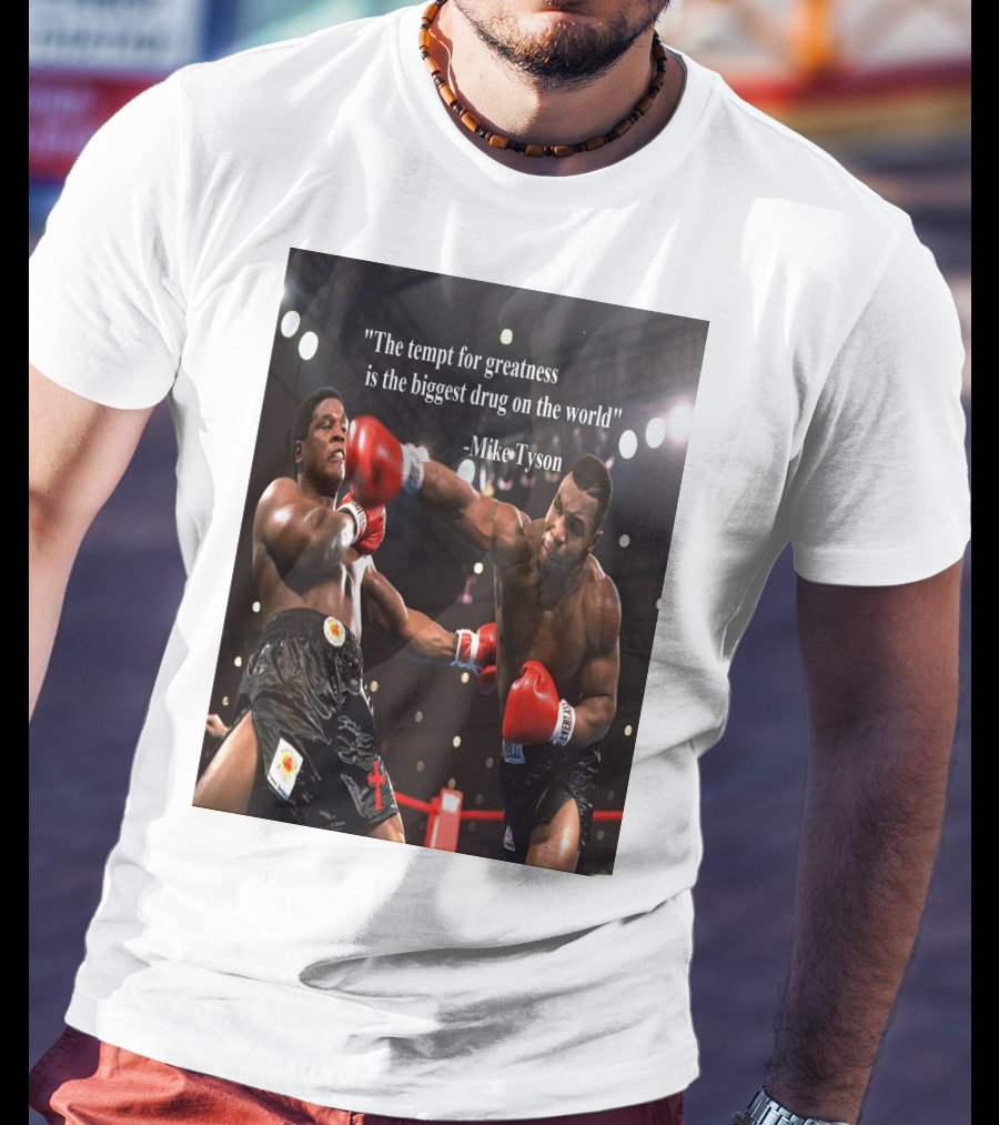 Mike Tyson Famous Quote On Greatness With Boxing Action T-Shirt