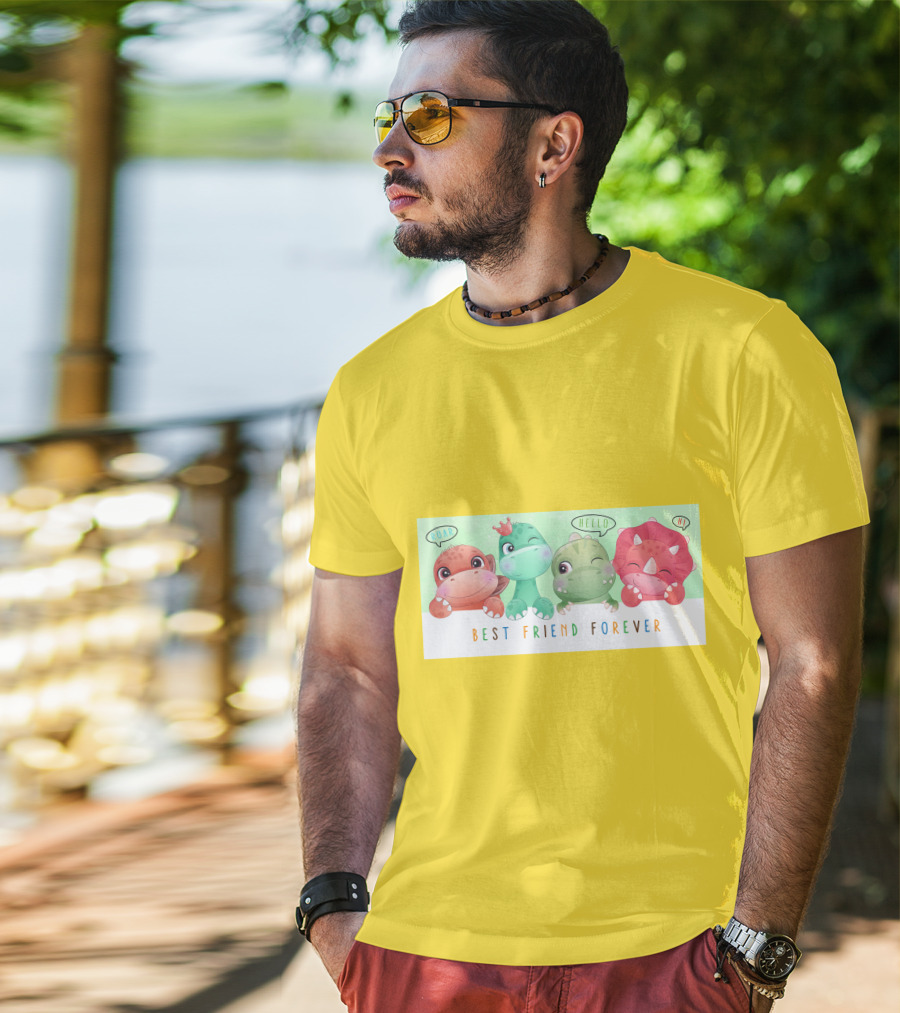 Dinosauria Best Friend Forever Roar Hello Hi T-Shirt