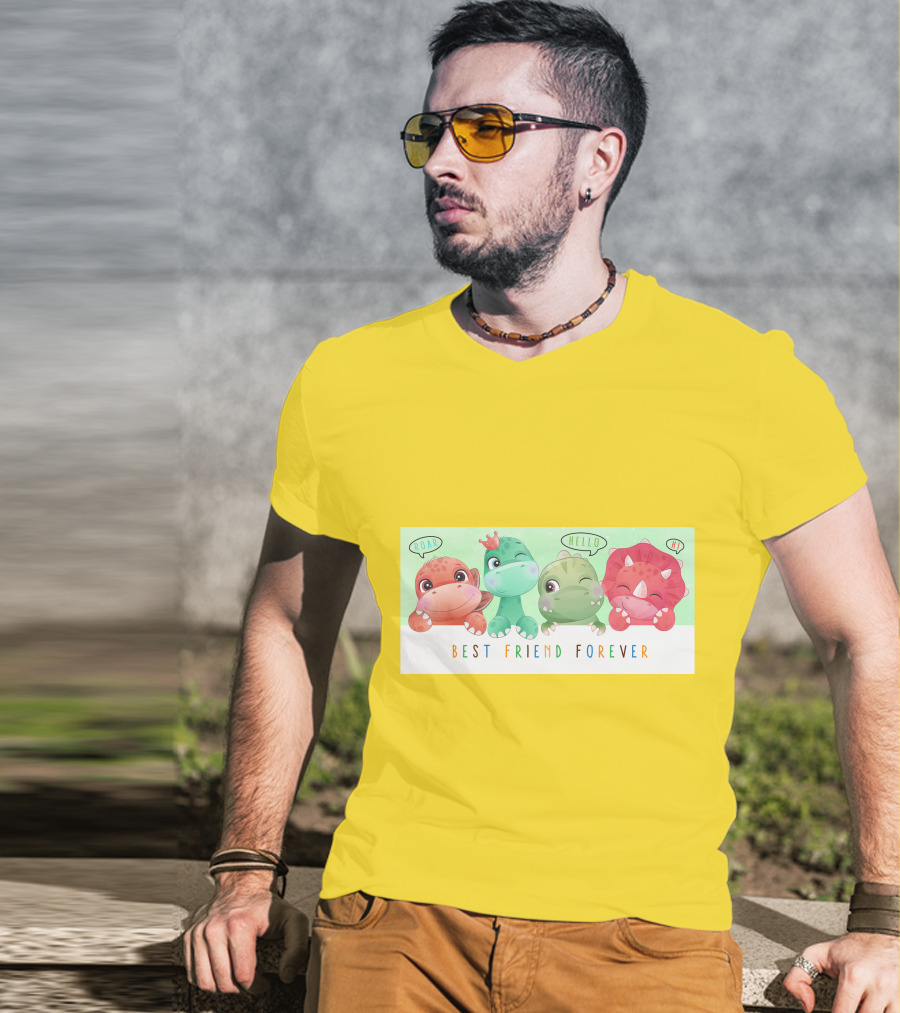 Dinosauria Best Friend Forever Roar Hello Hi T-Shirt