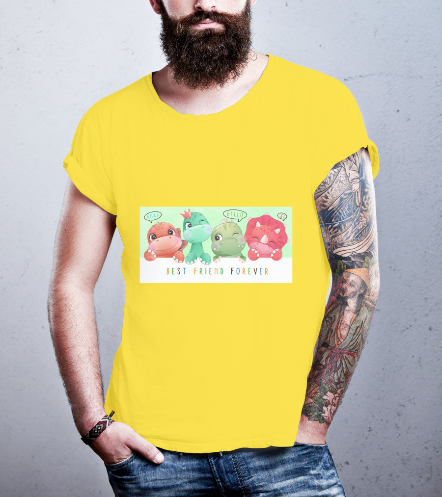 Dinosauria Best Friend Forever Roar Hello Hi T-Shirt