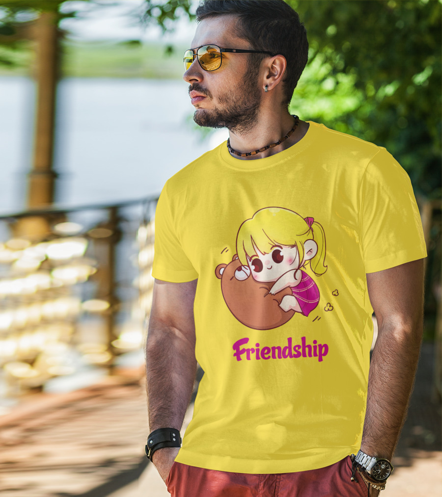 Friendship Baby Comfortable Bear Hug Illustration For Brother T-Shirt
