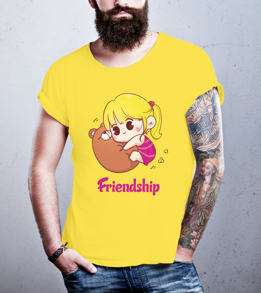 Friendship Baby Comfortable Bear Hug Illustration For Brother T-Shirt