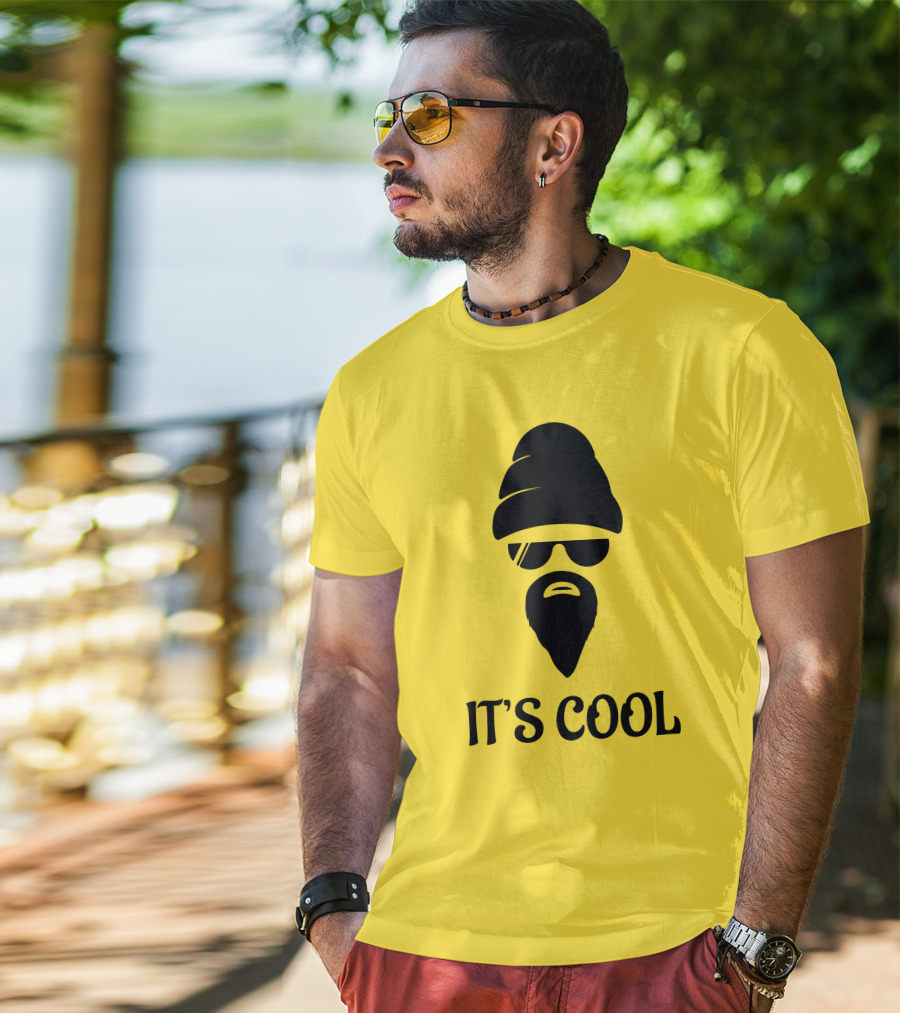 IT'S COOL Bearded Face Sunglasses Beanie T-Shirt