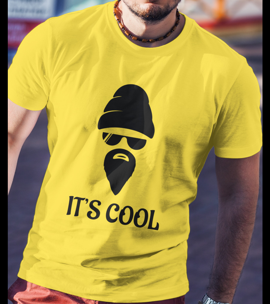 IT'S COOL Bearded Face Sunglasses Beanie T-Shirt