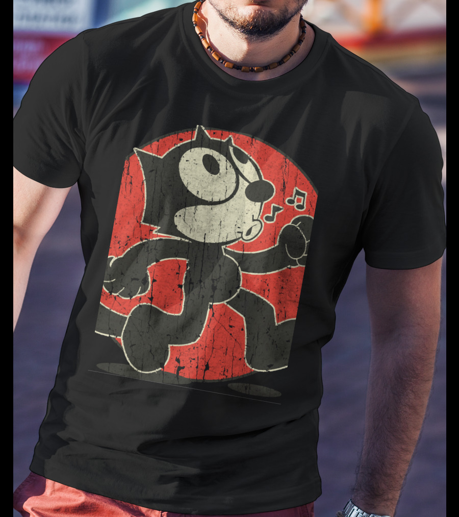 Catcreepypasta Felix The Cat Whistling Red Circle T-Shirt