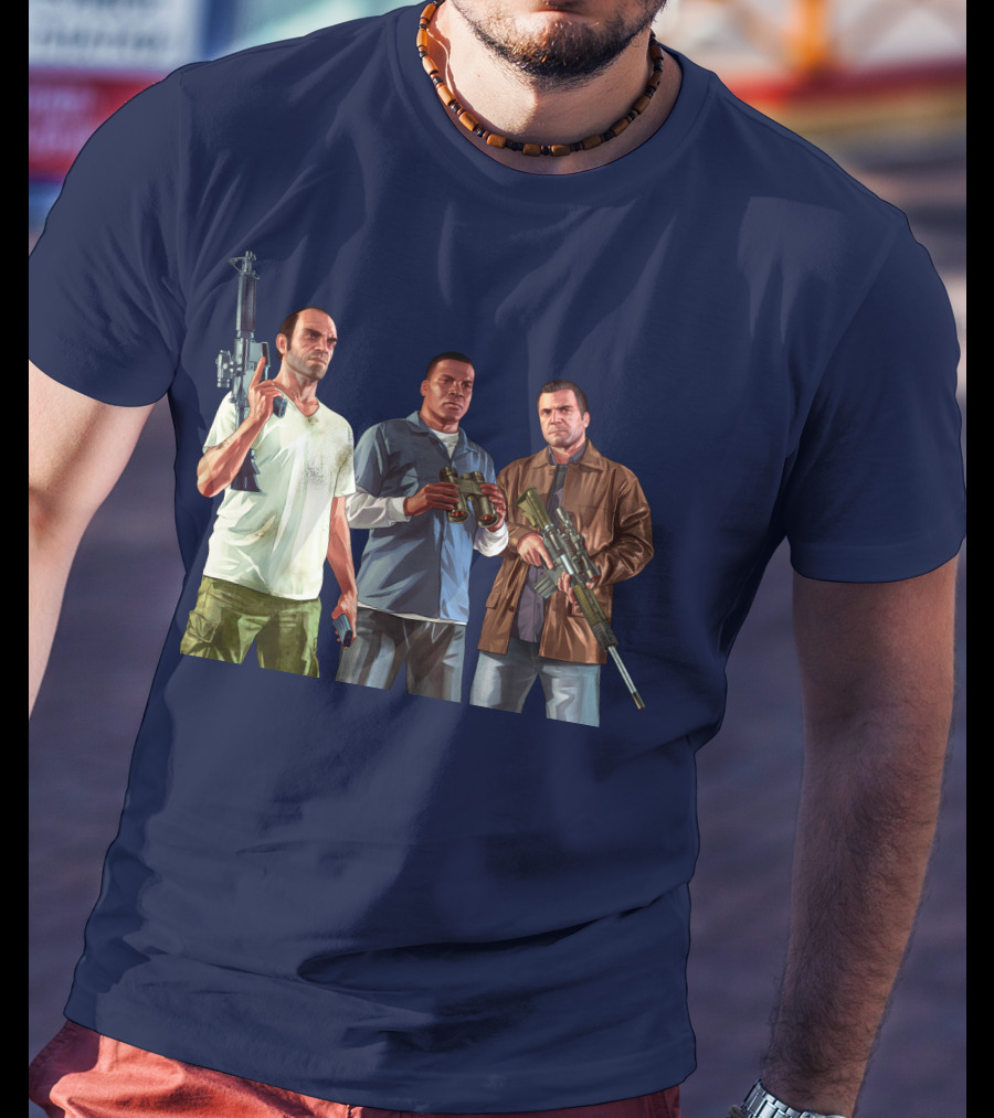Grand Theft Auto Characters With Weapons T-Shirt
