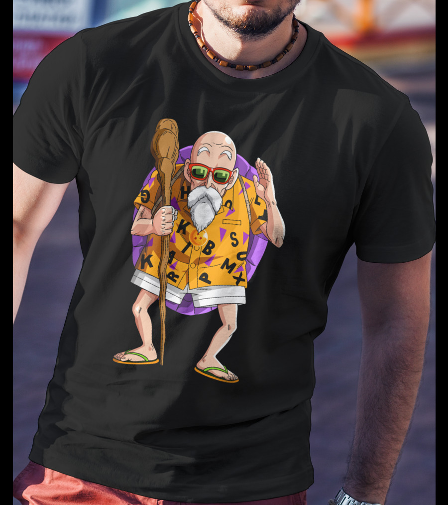 Dragon Turtle Hermit Character With Glasses And Staff T-Shirt