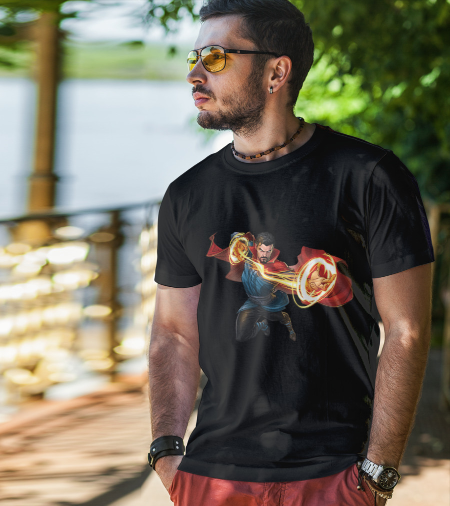 Doctor Strange Marvel Magic Hero Action Pose T-Shirt