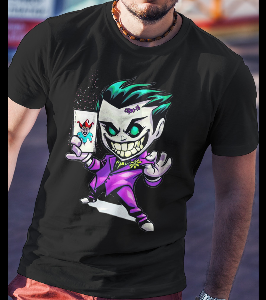 Joker 2012 Cartoon Grinning Character With Joker Card T-Shirt