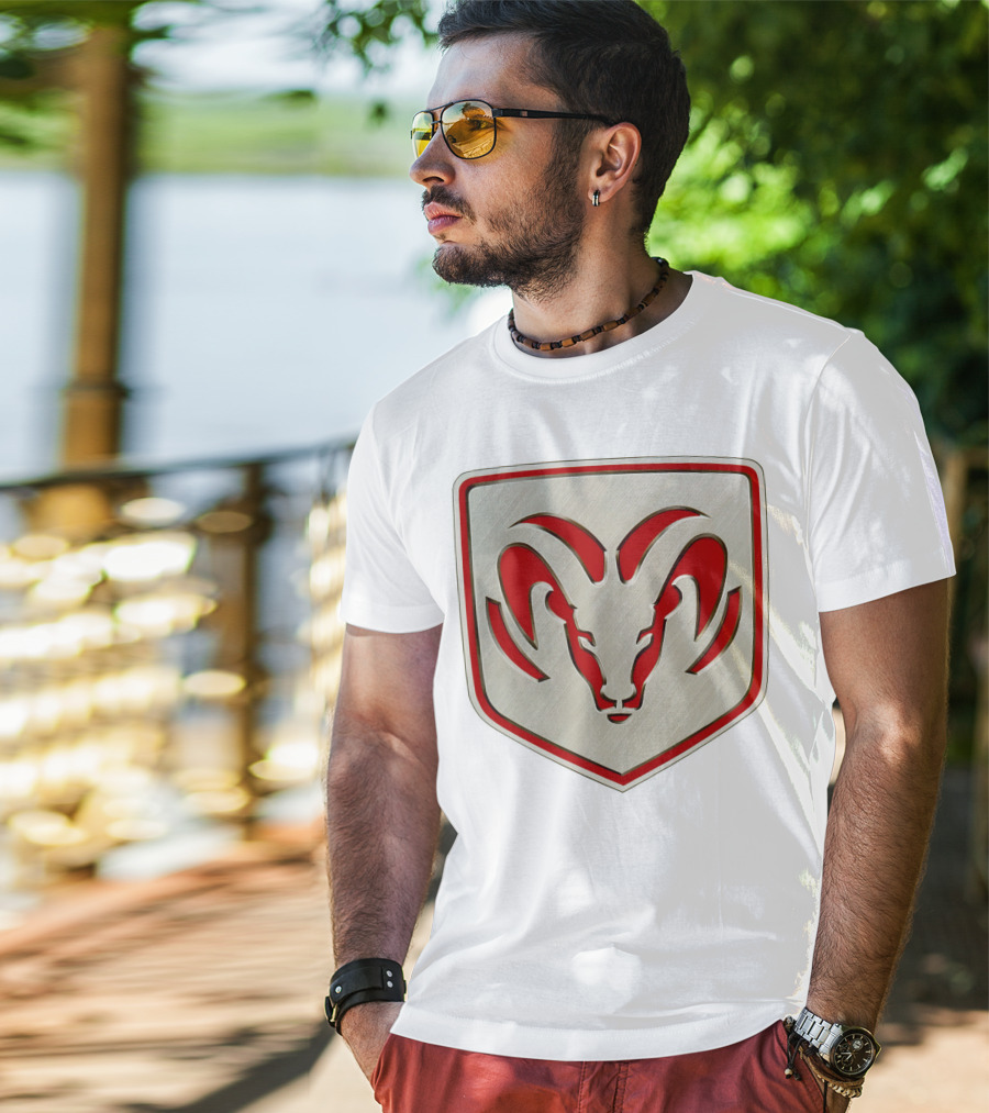 The Ram Emblem Silver Redbadge T-Shirt