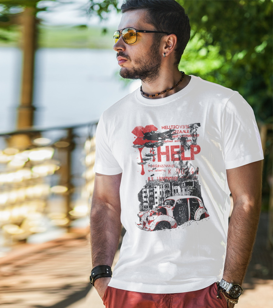Help Hellfovers Unassuming Red Tears T-Shirt