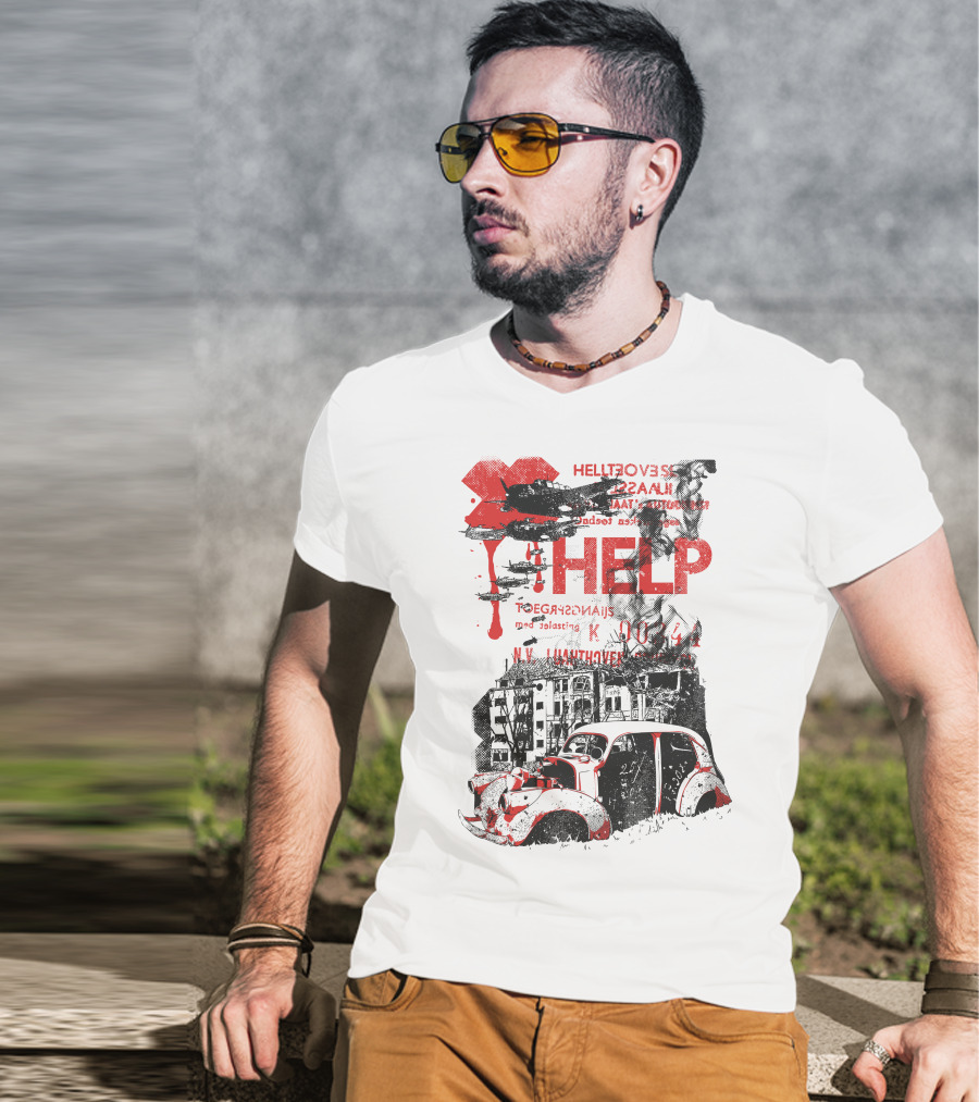 Help Hellfovers Unassuming Red Tears T-Shirt
