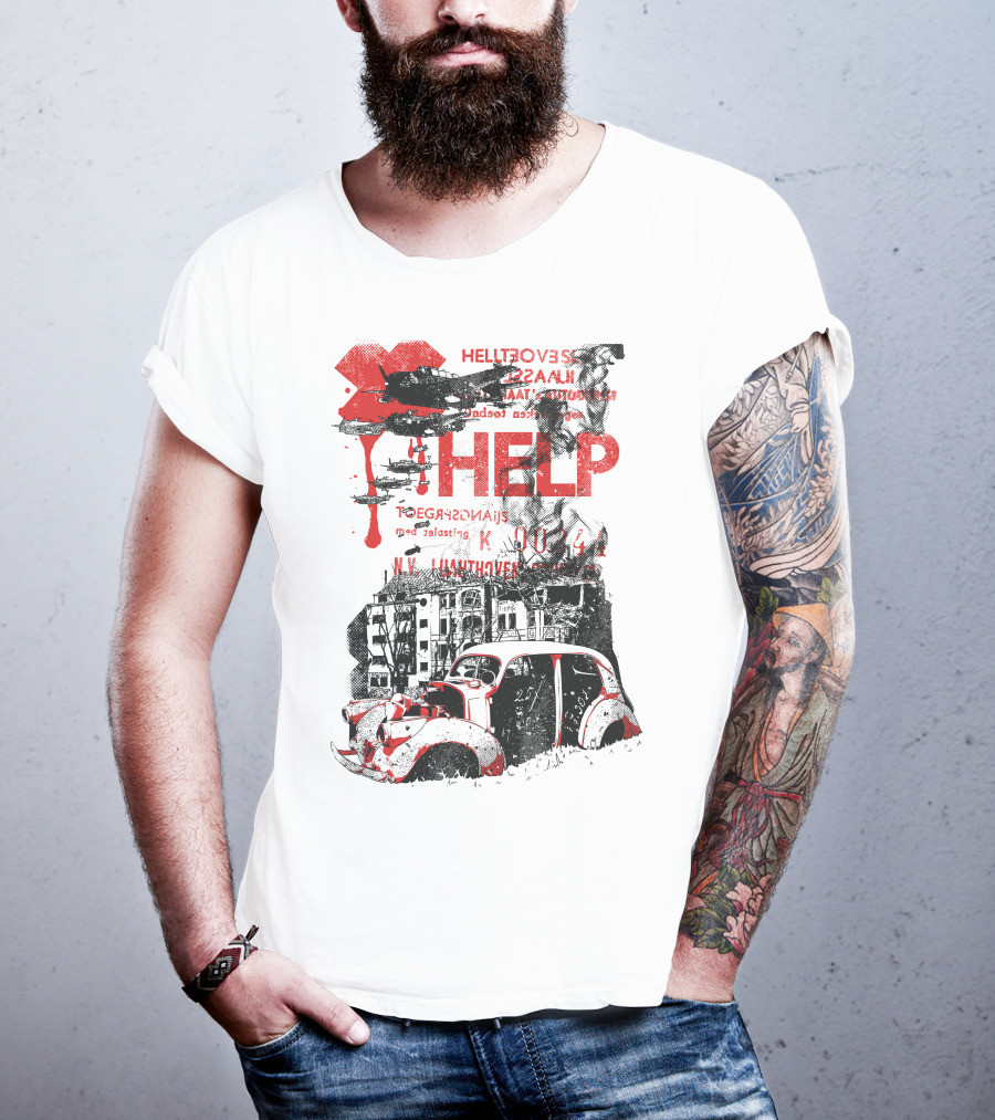 Help Hellfovers Unassuming Red Tears T-Shirt
