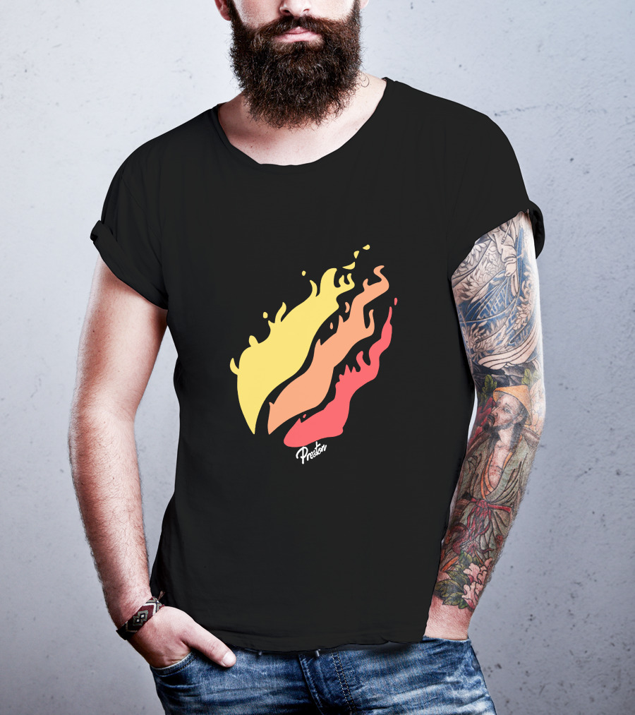 Preston Fire Flame Logo PrestonStyles.com Merch T-Shirt
