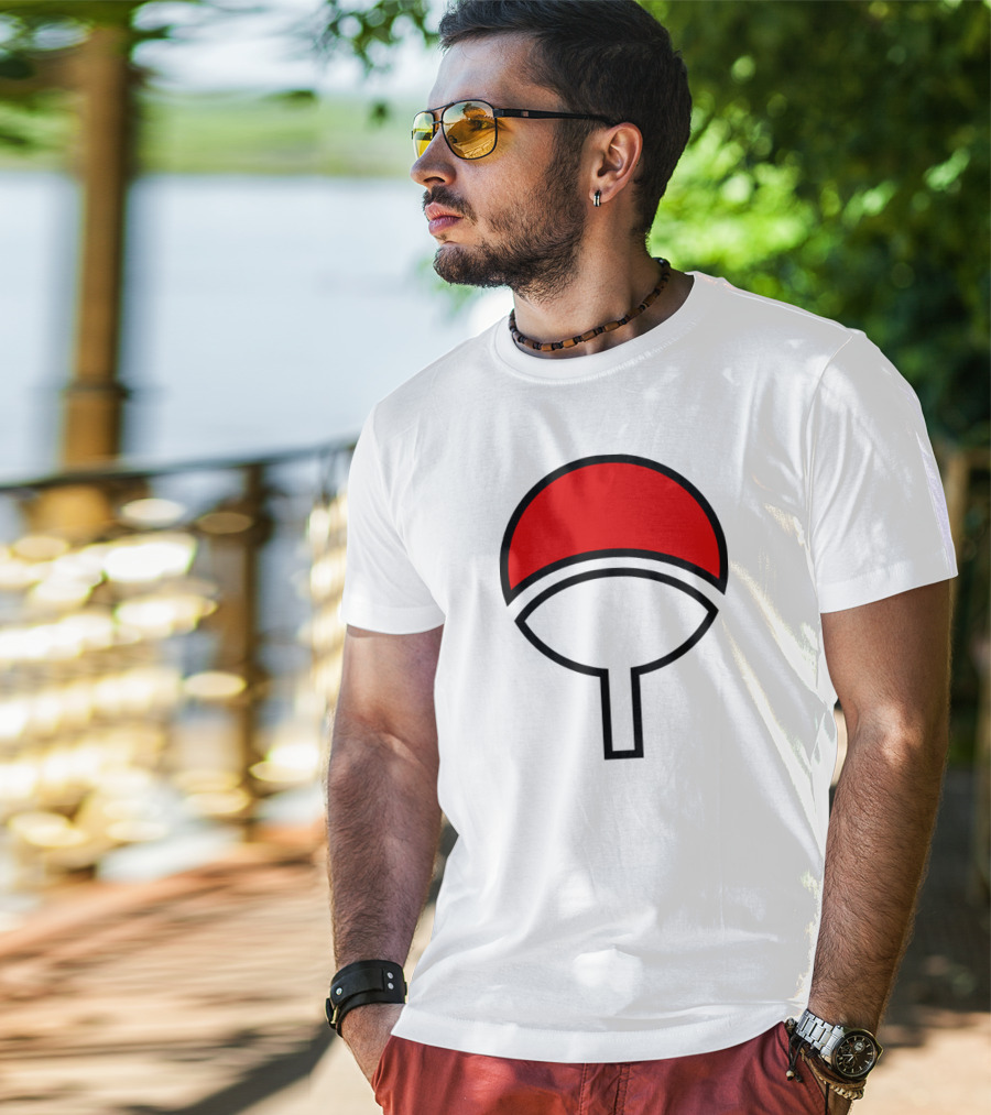 Clan Uchiha Sharingan Fan Symbol T-Shirt