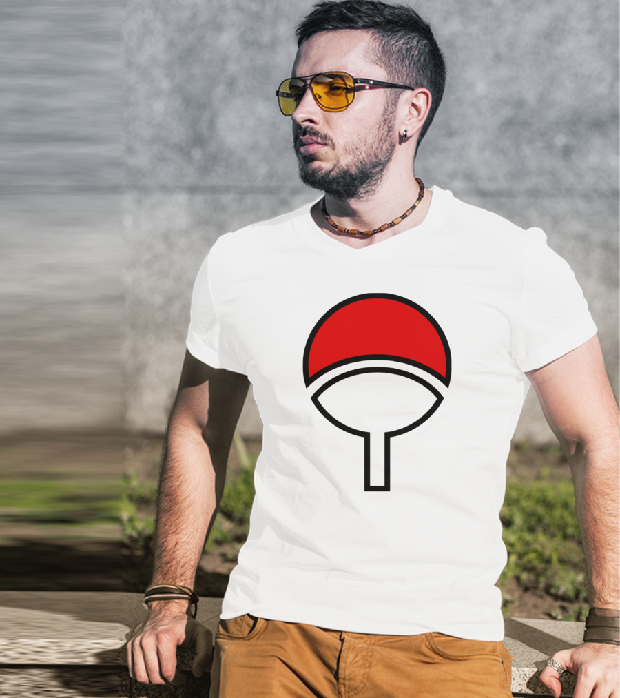 Clan Uchiha Sharingan Fan Symbol T-Shirt