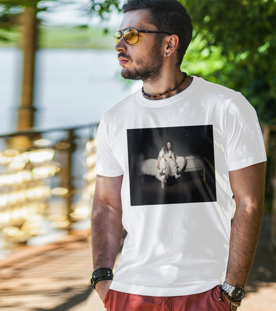 Billie Eilish Sweet Dreams Bed Scene White T-Shirt
