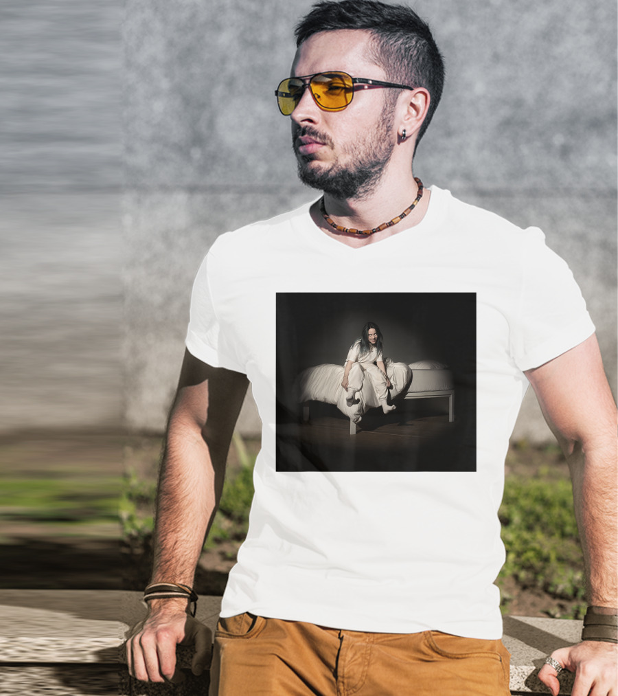 Billie Eilish Sweet Dreams Bed Scene White T-Shirt