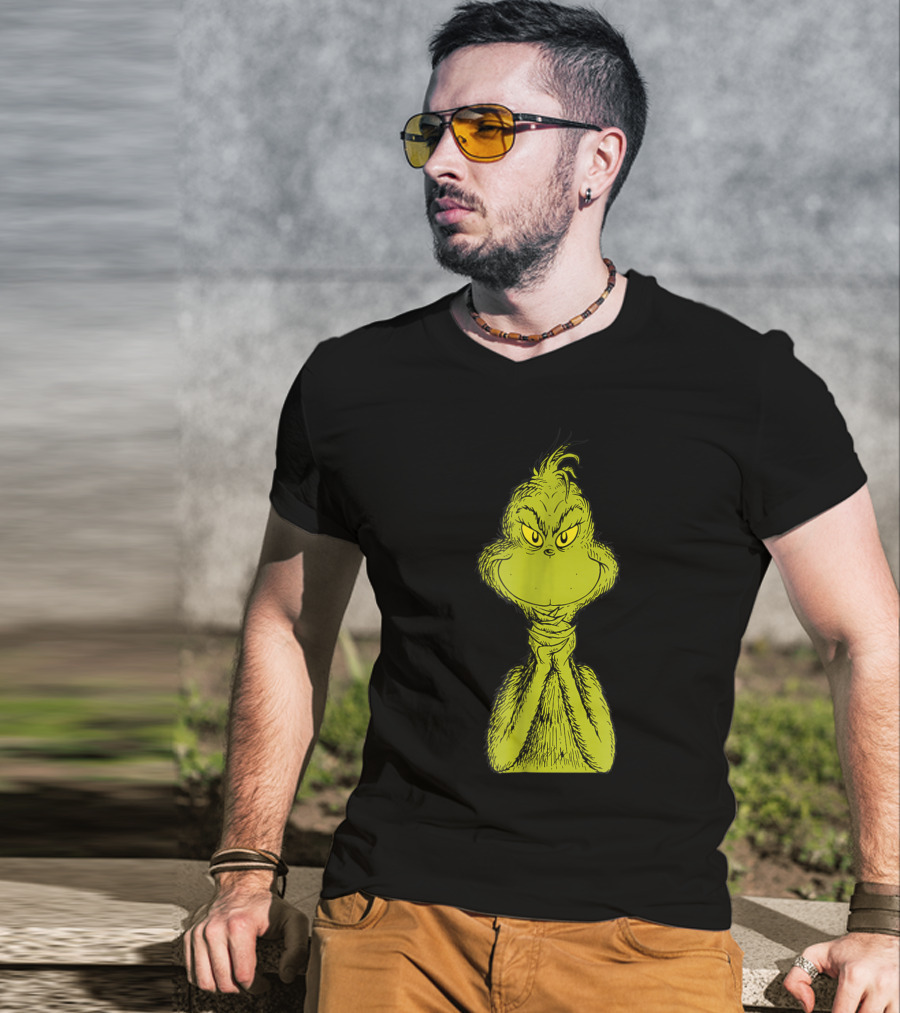 Dr Seuss Classic Sly Grinch Iconic Mischievous Expression T-Shirt