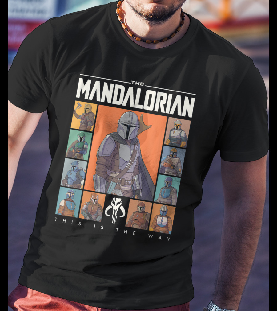 The Mandalorian Character Grid This Is The Way Star Wars T-Shirt