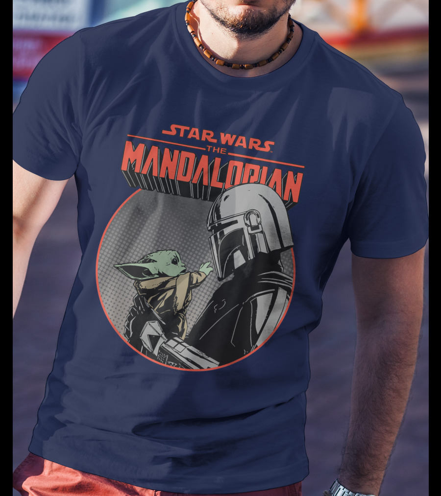 Star Wars The Mandalorian Mando And The Child Vintage Comic T-Shirt