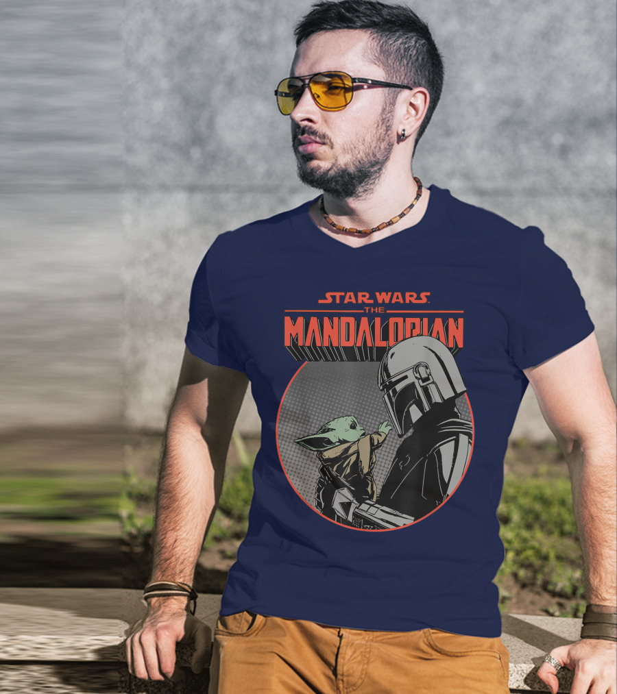Star Wars The Mandalorian Mando And The Child Vintage Comic T-Shirt