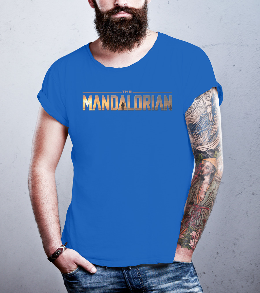 Star Wars The Mandalorian Series Logo Iconic Sunset T-Shirt