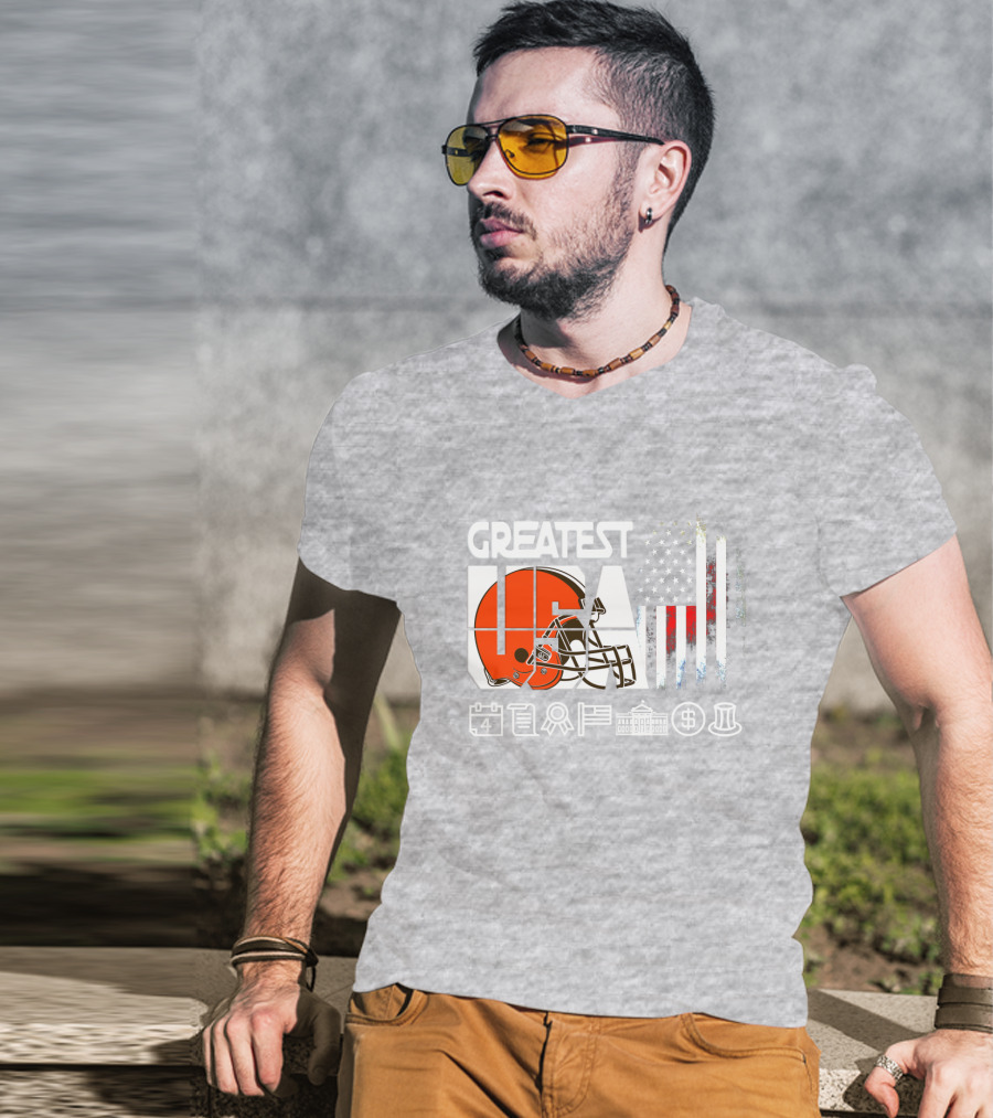 Greatest Usa America Football Helmets Calendar Flag Government Currency Traditions T-Shirt