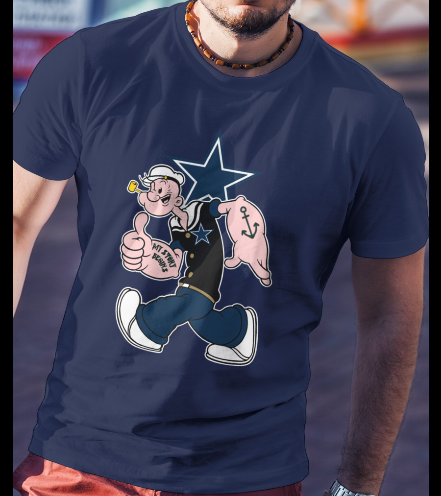 Dallas Cowboys Popeye My Story Began Star Anchor T-Shirt