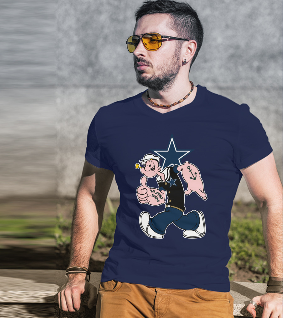 Dallas Cowboys Popeye My Story Began Star Anchor T-Shirt