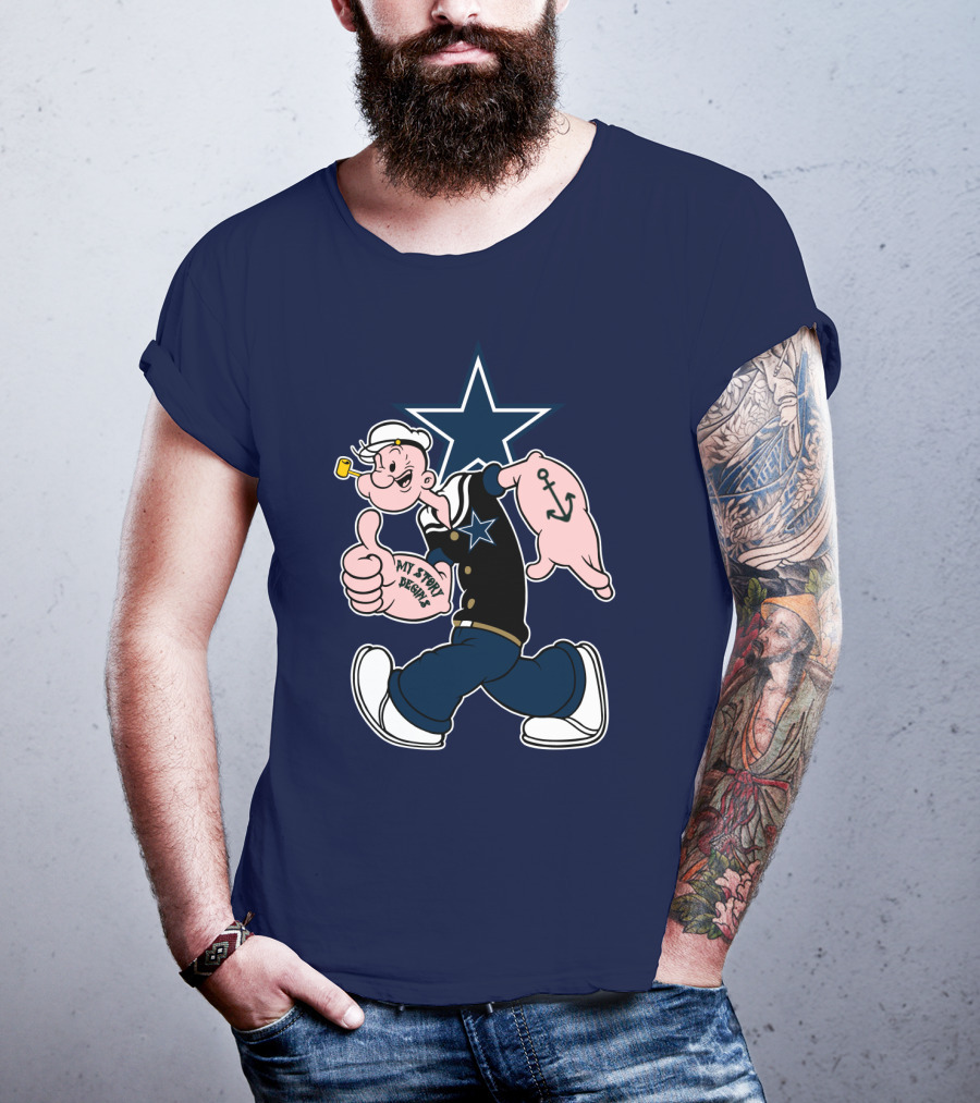 Dallas Cowboys Popeye My Story Began Star Anchor T-Shirt