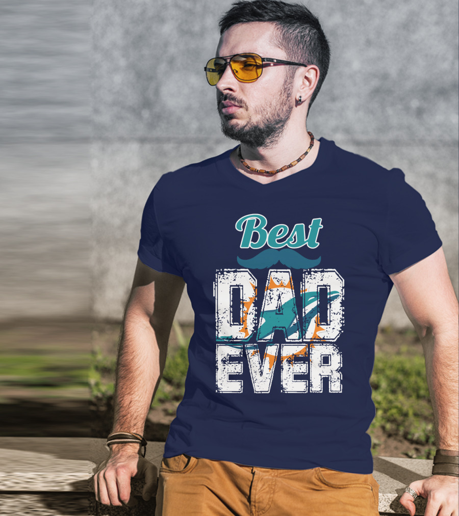 Best Dad Ever Dolphins T-Shirt