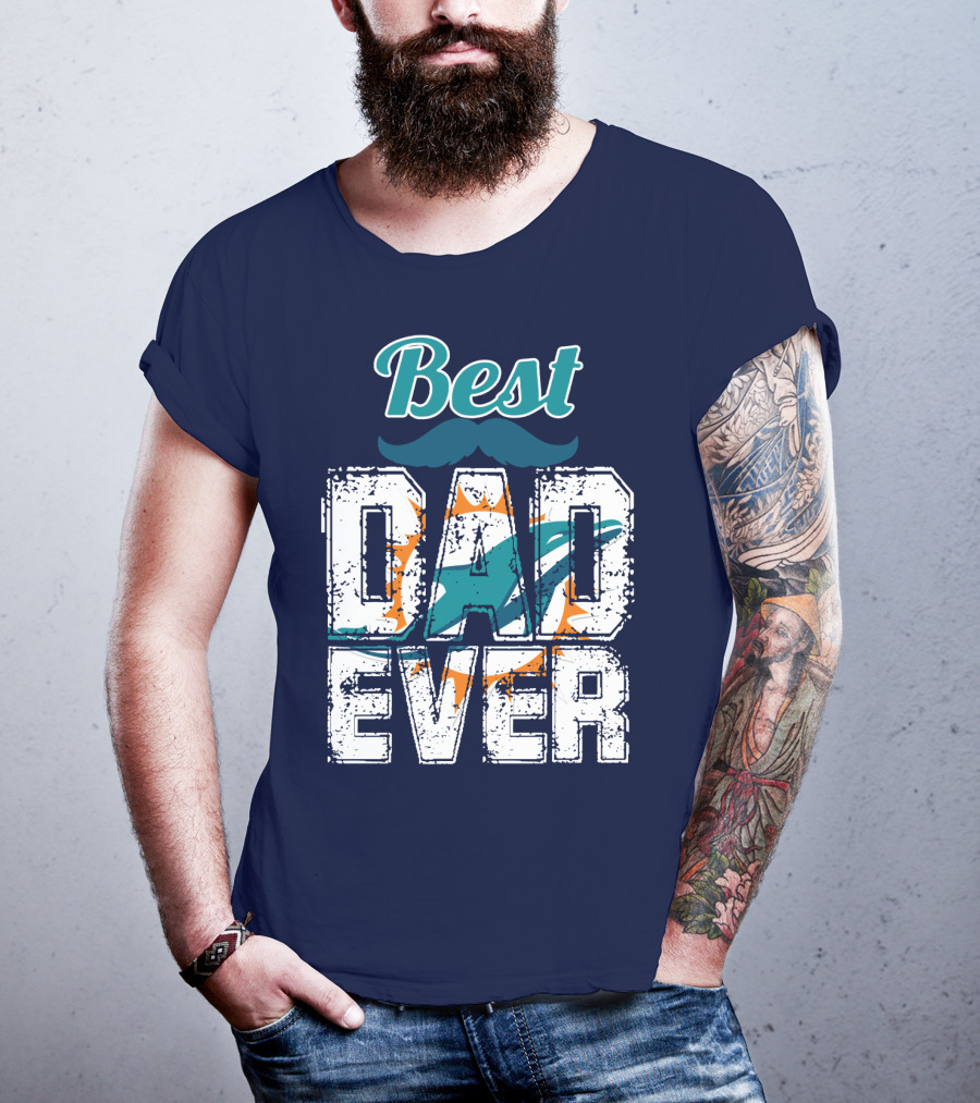 Best Dad Ever Dolphins T-Shirt