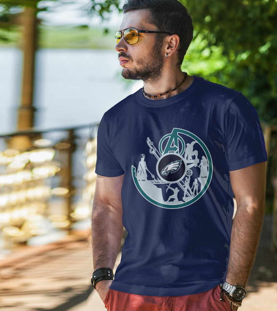 Eagles Avengers Silhouette Crossover T-Shirt