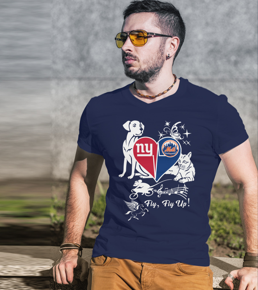 Ny Giants Mets Fly Fly Up T-Shirt