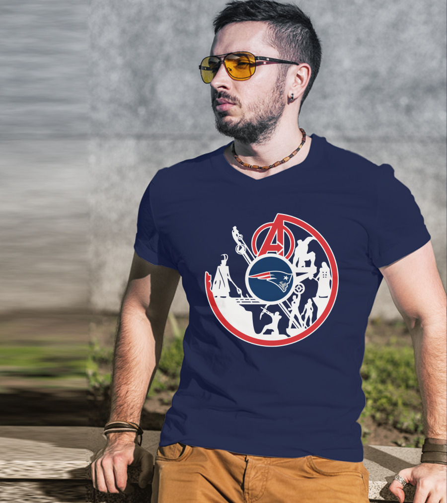New England Patriots Avengers Crossover T-Shirt